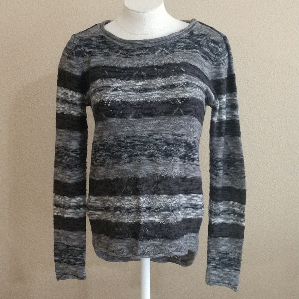 FRESH Gray Verigated Roll Neck Sweater